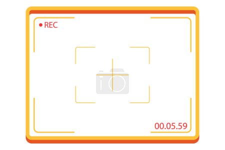 Ilustración de Diseño de plantilla de etiqueta engomada de marco de vídeo - Imagen libre de derechos