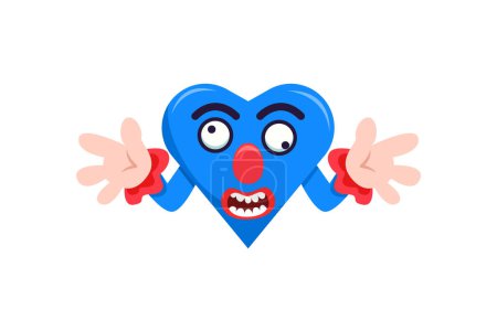 Illustration for Cute Clown Funny and Weird Sticker - Royalty Free Image
