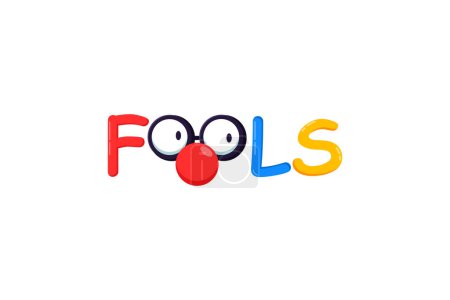 Illustration for Fools Clown Funny and Weird Sticker - Royalty Free Image
