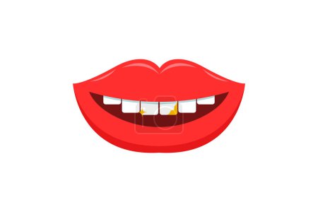 Illustration for Mouth Funny and Weird Sticker - Royalty Free Image