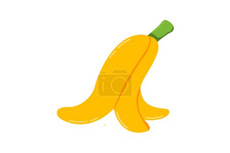 Illustration for Banana Peel Funny and Weird Sticker - Royalty Free Image