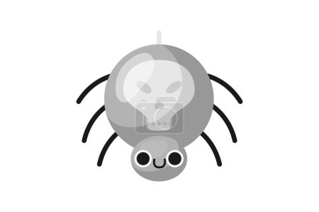 Illustration for Cute Spider Funny Sticker Design - Royalty Free Image