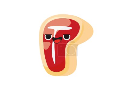 Illustration for Tongue Cute Funny Sticker Design - Royalty Free Image