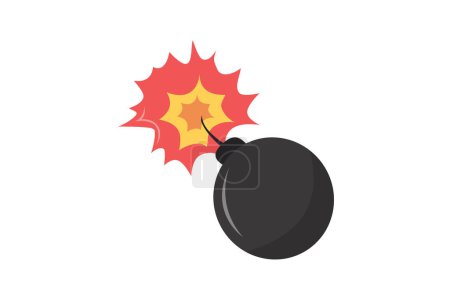 Illustration for Bomb Funny and Weird Sticker - Royalty Free Image