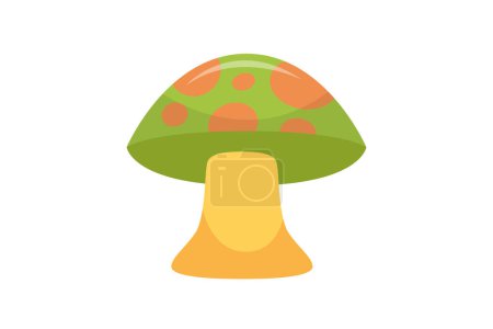 Téléchargez les illustrations : Sticker drôle et bizarre champignon - en licence libre de droit
