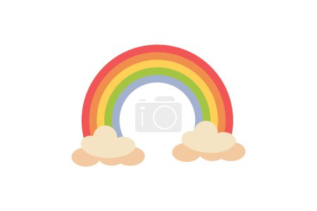 Illustration for Rainbow Funny and Weird Sticker - Royalty Free Image