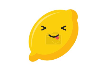 Illustration for Cute Lemon Funny and Weird Sticker - Royalty Free Image