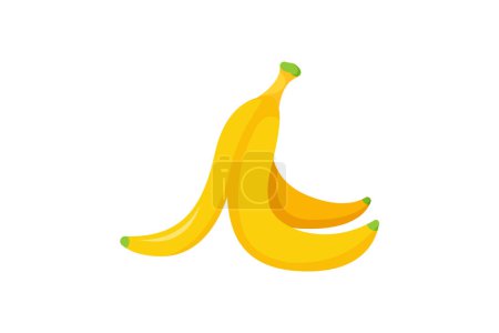 Téléchargez les illustrations : Peel de banane drôle et étrange autocollant - en licence libre de droit