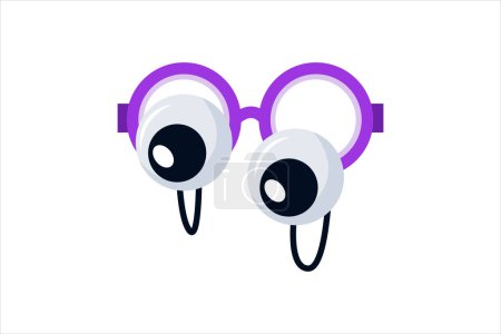 Illustration for Glasses Funny and Weird Sticker - Royalty Free Image