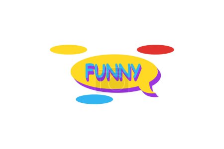 Illustration for Funny and Weird Flat Sticker - Royalty Free Image