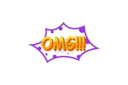 Illustration for OMG Funny and Weird Sticker - Royalty Free Image