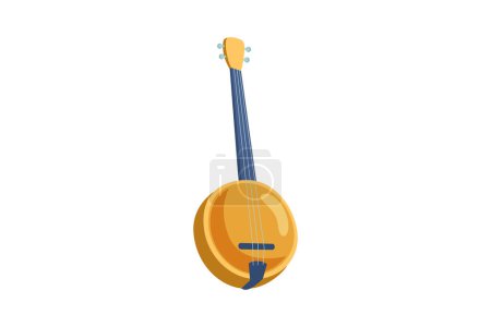 Ilustración de Mandolin Instrumento Musical Diseño de pegatina plana - Imagen libre de derechos