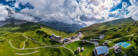 Kleine Scheidegg is a mountain pass at an elevation of 2,061 m, situated below and between the Eiger and Lauberhorn peaks in the Bernese Oberland region of Switzerland.