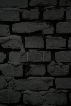 Photo for A vertical grayscale of a decayed wall as a background - Royalty Free Image