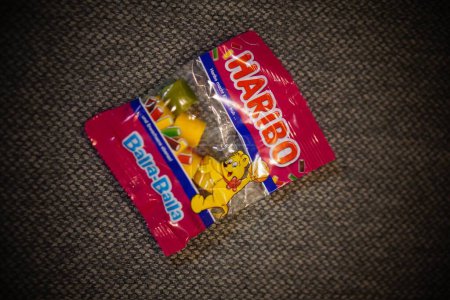 Photo for A closeup shot of Haribo candy bag - Royalty Free Image