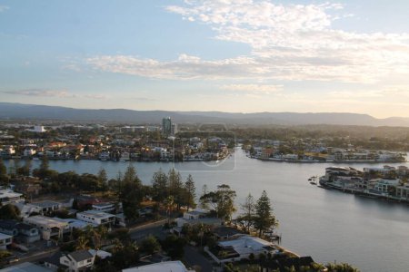Photo for A bird's eye view of the Gold Coast in Brisbane, Australia - Royalty Free Image