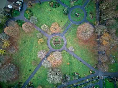 Foto de Una toma aérea de un parque St Nicholas, Warwickshire, Reino Unido - Imagen libre de derechos