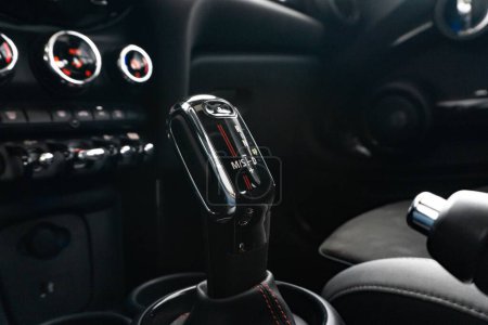 Photo for A closeup of a Mini Cooper gearshift selector - Royalty Free Image
