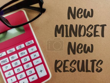 Photo for A new mindest, new results quote, calculator and glasses - Royalty Free Image