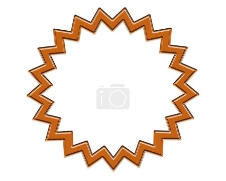 Foto de Marco de fotos de madera en forma de estrella aislado sobre fondo blanco liso. - Imagen libre de derechos