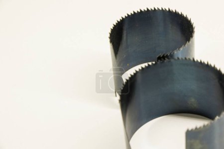 Photo for Wood saw head for woodwork tools, cutting wood parts - Royalty Free Image