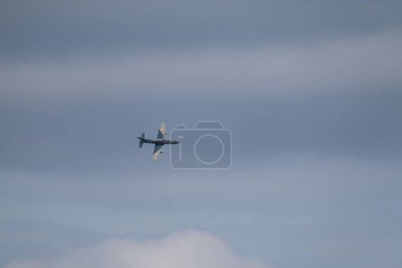 Photo for An Aero L-39 Albatros airplane flying at Bucharest International Air Show (BIAS 2022) - Royalty Free Image