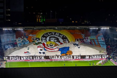Photo for A closeup of the blanket of 20 years anniversary of Ultra Saint Pauli outdoors - Royalty Free Image