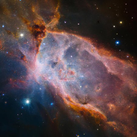 Téléchargez les photos : Une nébuleuse entourée d'étoiles dans la galaxie - en image libre de droit