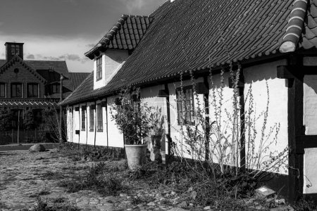 Photo for A grayscale of the building of the Dragor Museum, Denmark - Royalty Free Image