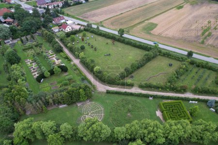 Foto de Una vista aérea de los jardines botánicos en la República Checa - Imagen libre de derechos
