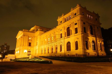 Photo for Sao Paulo, Brazil: facade of historic palace of Ipiranga Museum at Independence Park - Royalty Free Image