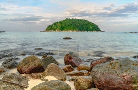 Photo for Yanui rock beach with island in Thailand - Royalty Free Image