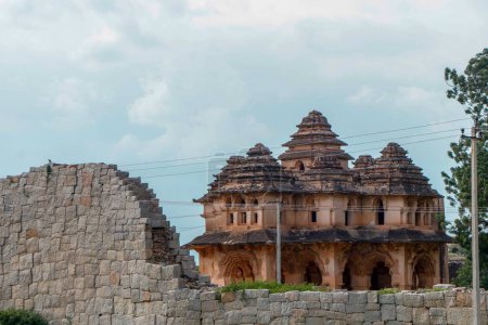 Foto de Historia arquitectónica de hampi en la India, una parte de la ruta de la seda - Imagen libre de derechos