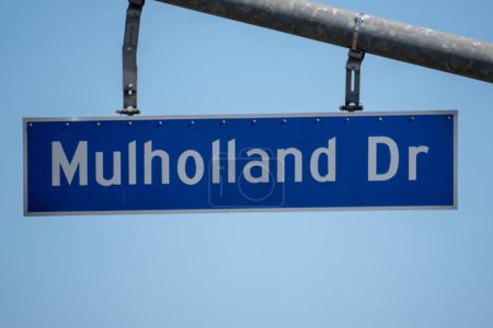 Foto de El cartel de la calle Mulholland Drive en Los Ángeles, California - Imagen libre de derechos