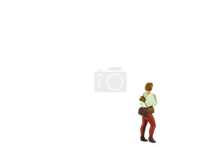 Photo for Photographer shooting, isolated on white background, business concept - Royalty Free Image