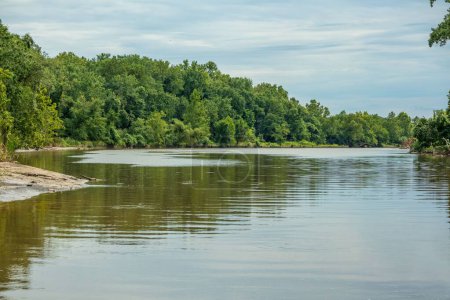 Téléchargez les photos : Une belle vue sur la rivière Anacostia et la forêt verte dense en arrière-plan dans le Maryland, États-Unis - en image libre de droit