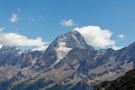 Photo for Mount Bietschhorn with glacier in switzerland wallis. - Royalty Free Image