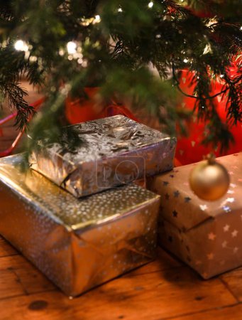 Photo for Christmas Gifts Under The Tree - Royalty Free Image