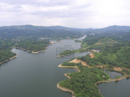 Photo for Dabieshan Small Reservoir at Huanggang city - Royalty Free Image