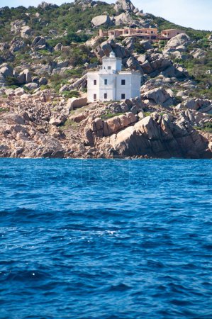 Photo for View of old Observation point near to the lighthouse of punta faro port rafael - travel destination - sardinia - Royalty Free Image