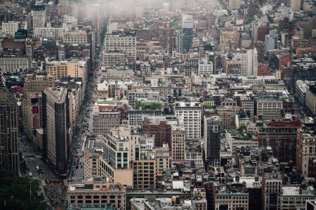 Photo for A misty day in Midtown, Flatiron on the left. - Royalty Free Image
