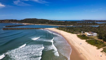 A scenic view of North Haven beach coastline in Australia