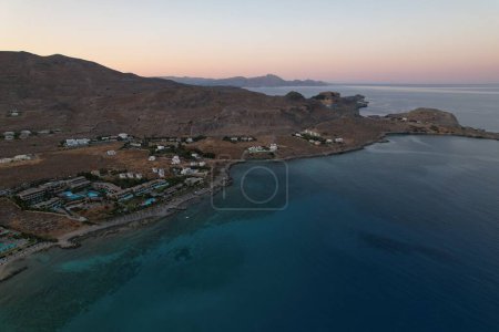 Photo for An aerial view of an island in the evening - Royalty Free Image