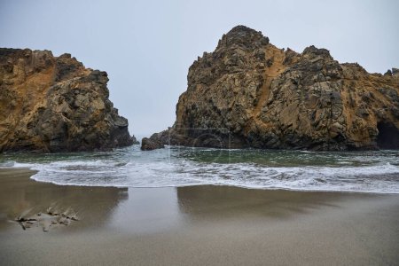 Photo for The Pfeiffer Beach with large boulders - Royalty Free Image