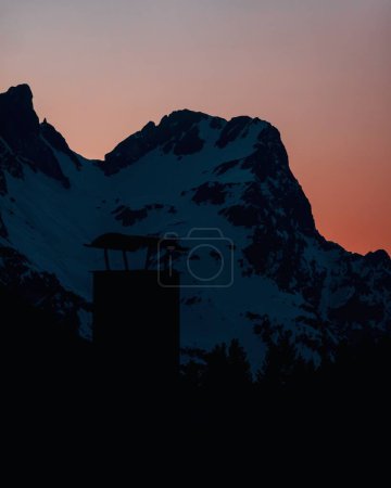 Foto de Los Alpes austríacos al atardecer cerca de Schrocken - Imagen libre de derechos