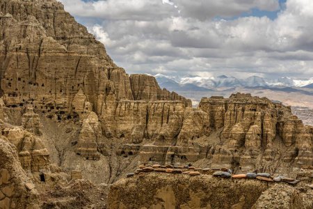 Photo for The unique landscape of an ancient architectural site in Zanda County, Ali Prefecture, Tibet, China - Royalty Free Image