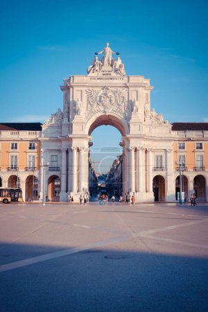 Photo for The Praca do Comercio in Lisbon, Portugal on a sunny day - Royalty Free Image