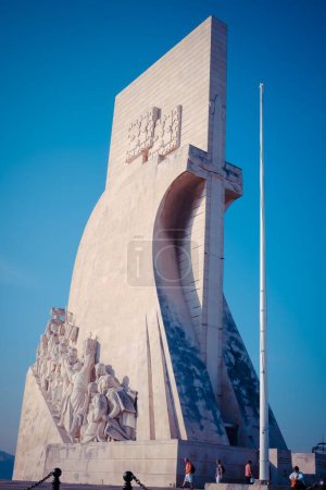Photo for A vertical shot of the Monument to the Discoveries in Lisbon, Portugal - Royalty Free Image