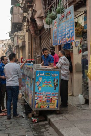 Photo for A vertical shot of the manifestations of the month of Ramadan in Al-Moez Street, Cairo - Royalty Free Image