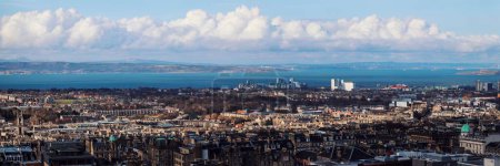 Photo for A panoramic cityscape of Edinburgh on a sunny day - Royalty Free Image